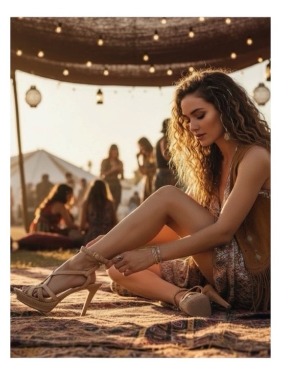 Joan & David Shoes - Joan & David ✦ Dakenyon Platform Stilettos Heeled Sandals ✦ Nude Patent Leather